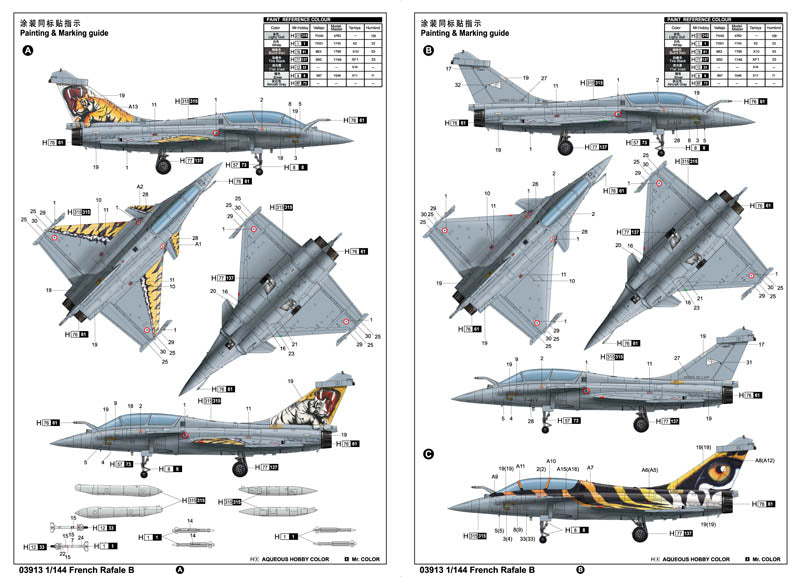 French Rafale B - 1/144 Scale - Trumpeter - TRU03913