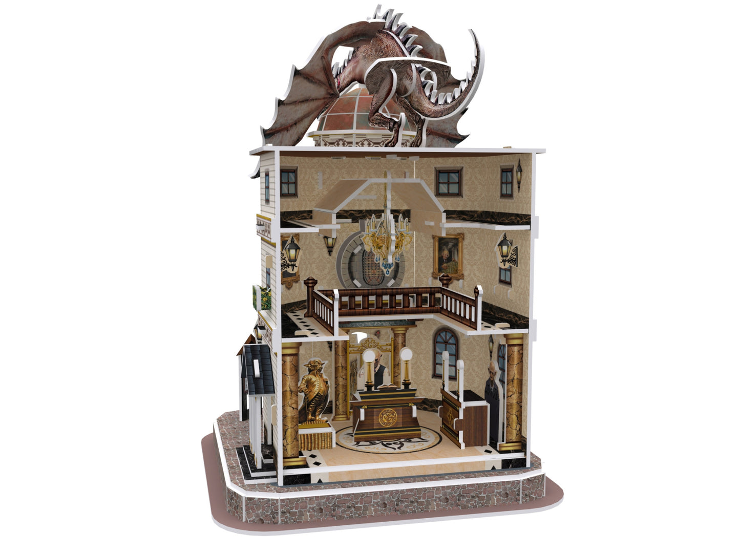 Harry Potter Gringotts Bank 74pcs/23cm 4D Model Kits 51070