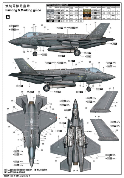 F-35A Lightning - 1/32 Scale - Trumpeter - TRU03231