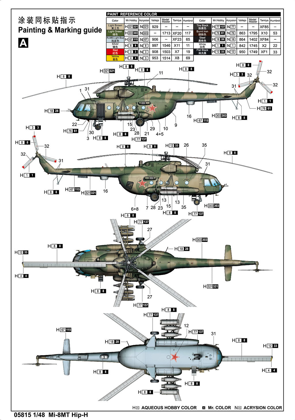 MI-18MT HIP-H - 1/48 Scale - Trumpeter - TRU05815