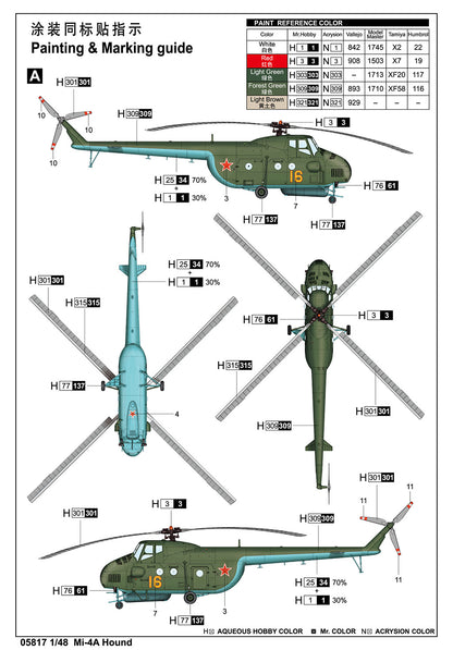 MI-4A Hind - 1/48 Scale - Trumpeter - TRU05817