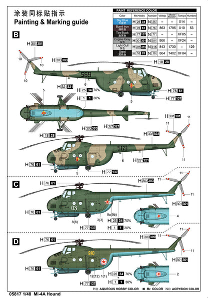MI-4A Hind - 1/48 Scale - Trumpeter - TRU05817