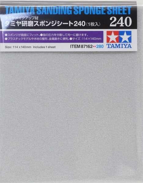 Sanding Sponge Sheet 240 - Tamiya - TAM87162