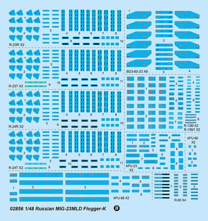 MIG-23MLD Flogger K - 1/48 Scale - Trumpeter - TRU02856