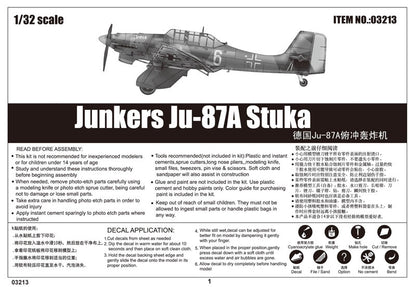 Junkers JU-87A Stuka - 1/32 Scale - Trumpeter - TRU03213