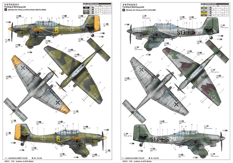 Junkers JU-87A Stuka - 1/32 Scale - Trumpeter - TRU03213