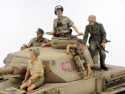 German Tank PZKW IV Ausf.F & M/Cycle Set DISC - 1/35 Scale - Tamiya - TAM25208