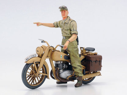 German Tank PZKW IV Ausf.F & M/Cycle Set DISC - 1/35 Scale - Tamiya - TAM25208