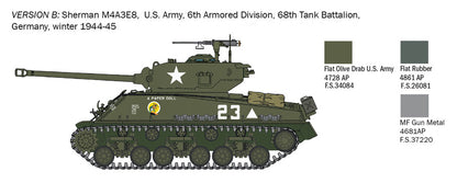 Sherman M4A3E8 Fury - 1/56 Scale - Italeri - IT25772