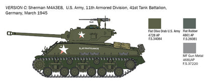 Sherman M4A3E8 Fury - 1/56 Scale - Italeri - IT25772