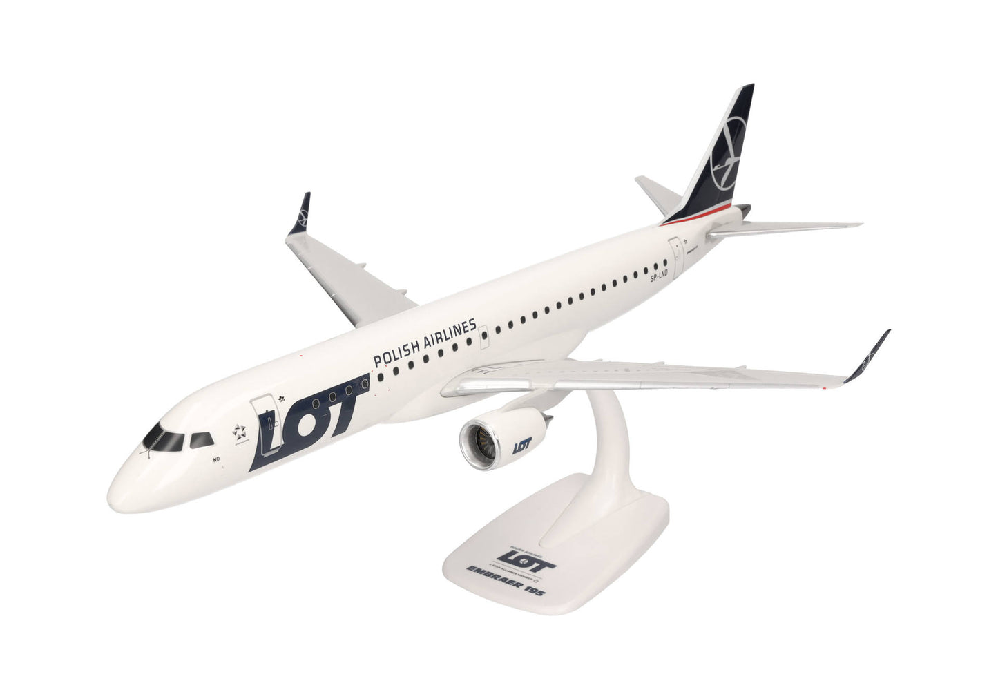 Embraer E195 LOT Polish Airlines Desktop Display Model - 1/100 Scale Herpa 613989