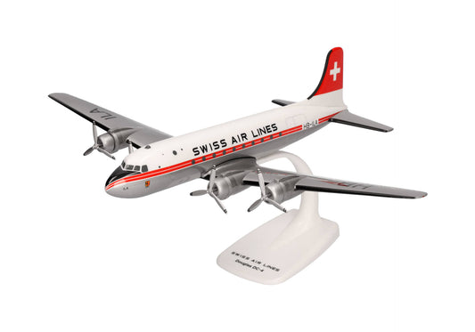 Douglas DC-4 Swiss Air Lines Desktop Display Model - 1/125 Scale Herpa 614030