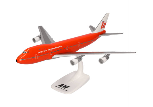Boeing 747-100 Braniff "Big Pumpkin" Desktop Display Model - 1/250 Scale Herpa 614146