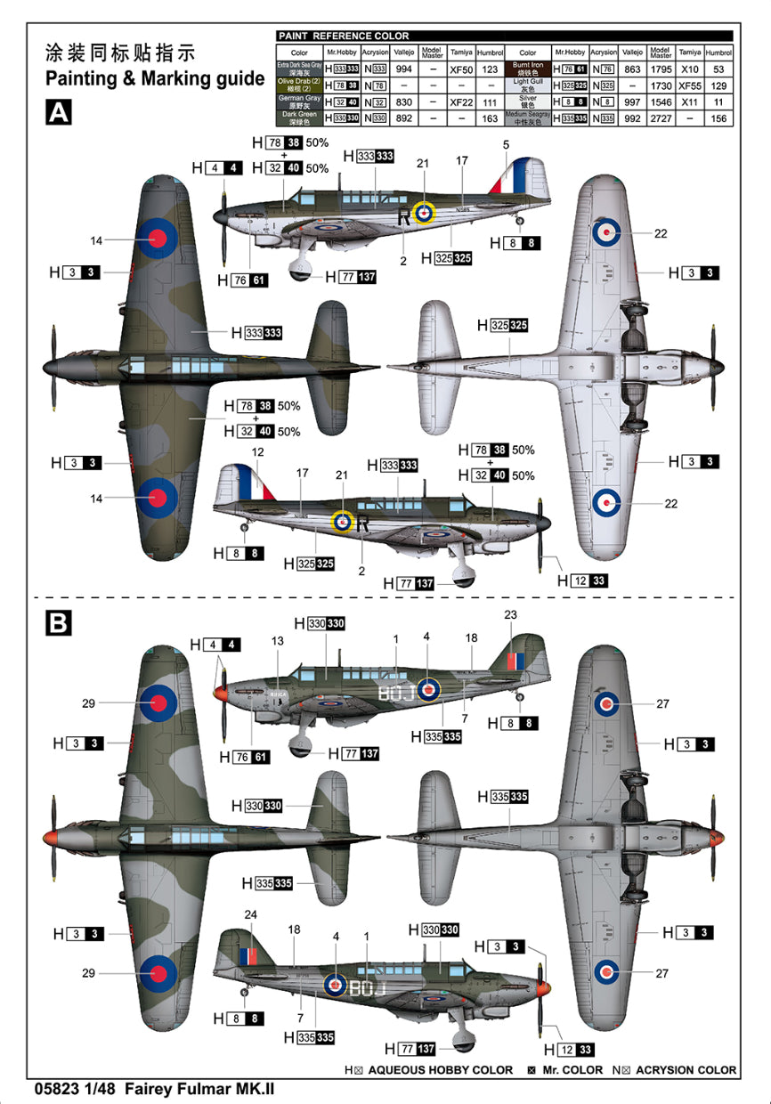 Fairey Fulmar Mk.II. - 1/48 Scale - Trumpeter - TRU05823