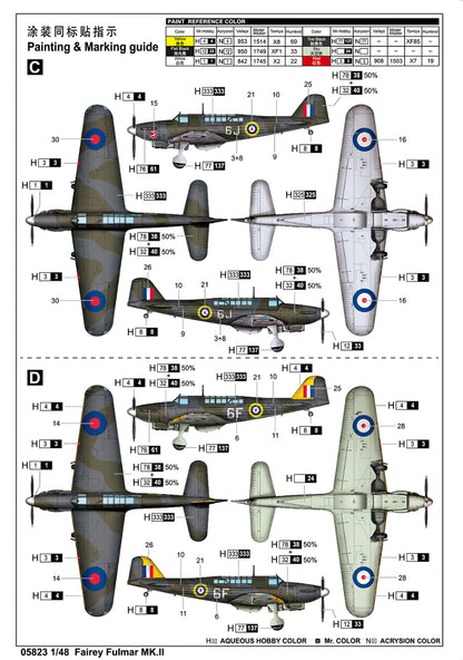Fairey Fulmar Mk.II. - 1/48 Scale - Trumpeter - TRU05823