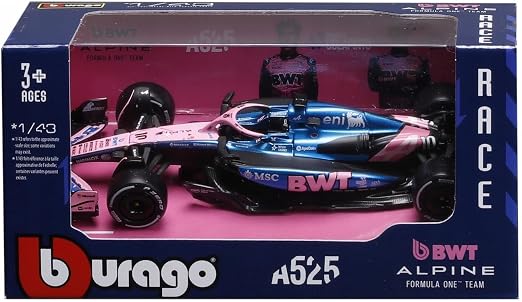 BWT Alpine F1 A525 2025 #10 Gasly - 1/43 Scale - Bburago - BUR18-38257