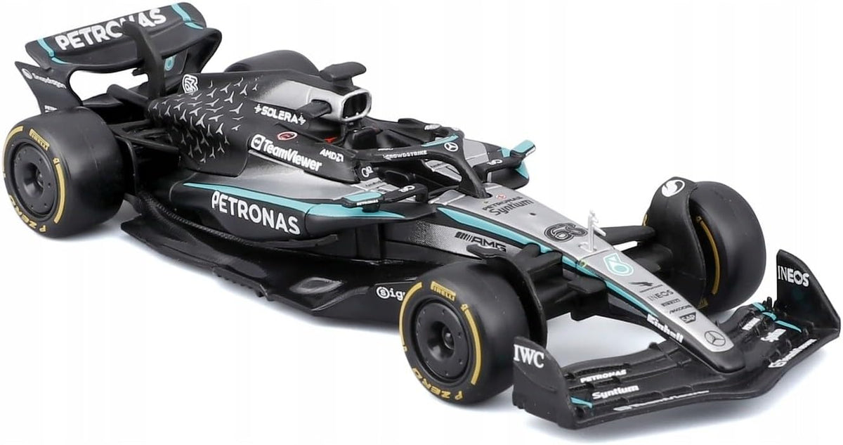 Mercedes-AMG F1 W16 2025 (w/Helmet HC) #63 - 1/43 Scale - Bburago - BUR18-38238-63