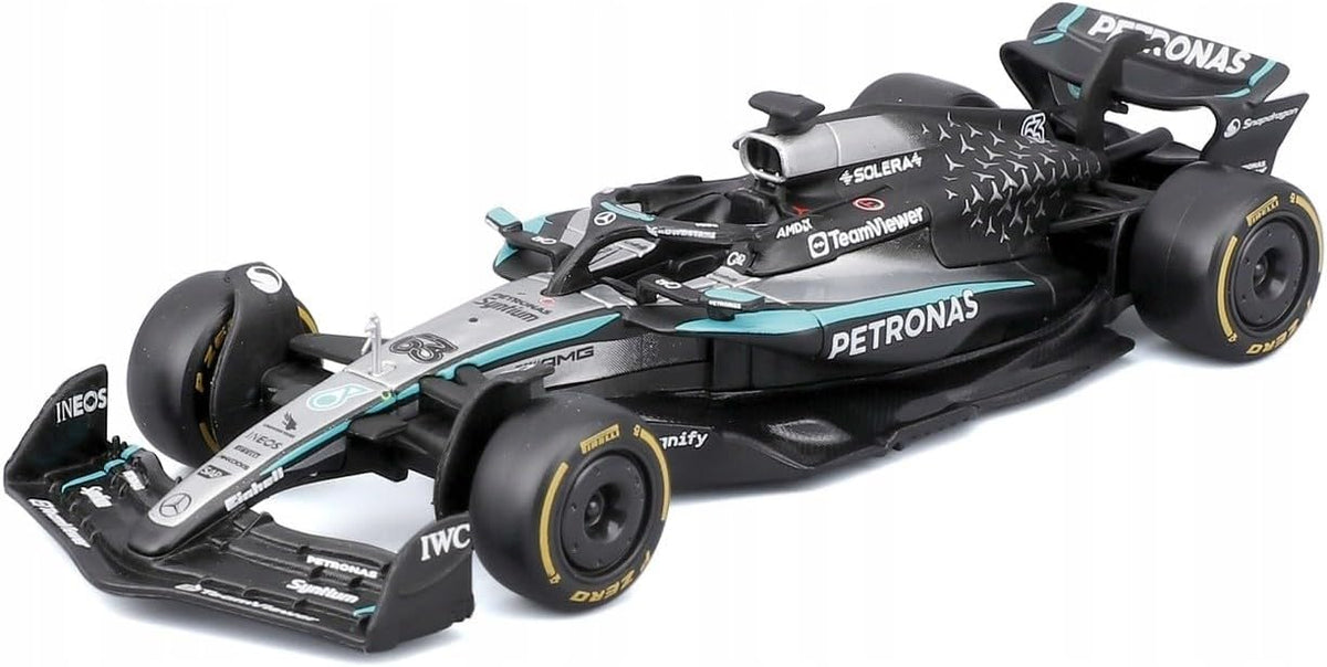Mercedes-AMG F1 W16 2025 (w/Helmet HC) #63 - 1/43 Scale - Bburago - BUR18-38238-63