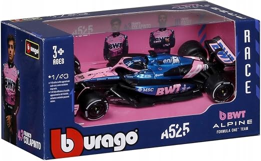 BWT Alpine F1 A525 2025 #10 Gasly - 1/43 Scale - Bburago - BUR18-38257
