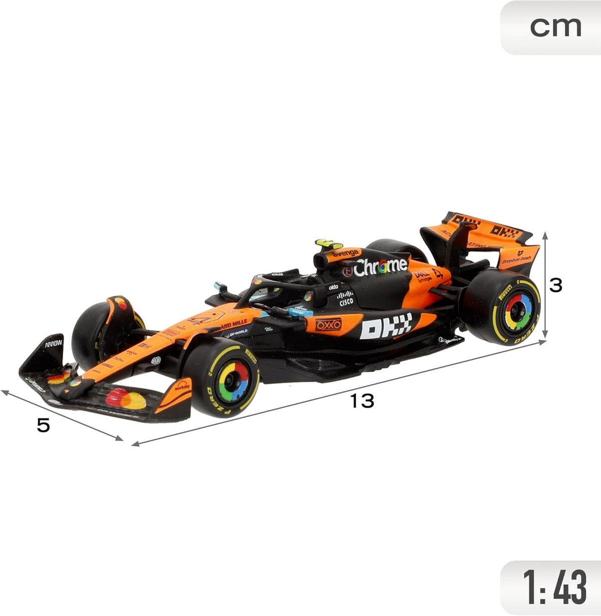 McLaren F1 MCL 39 2025 #4 Norris - 1/43 Scale - Bburago - BUR18-38248
