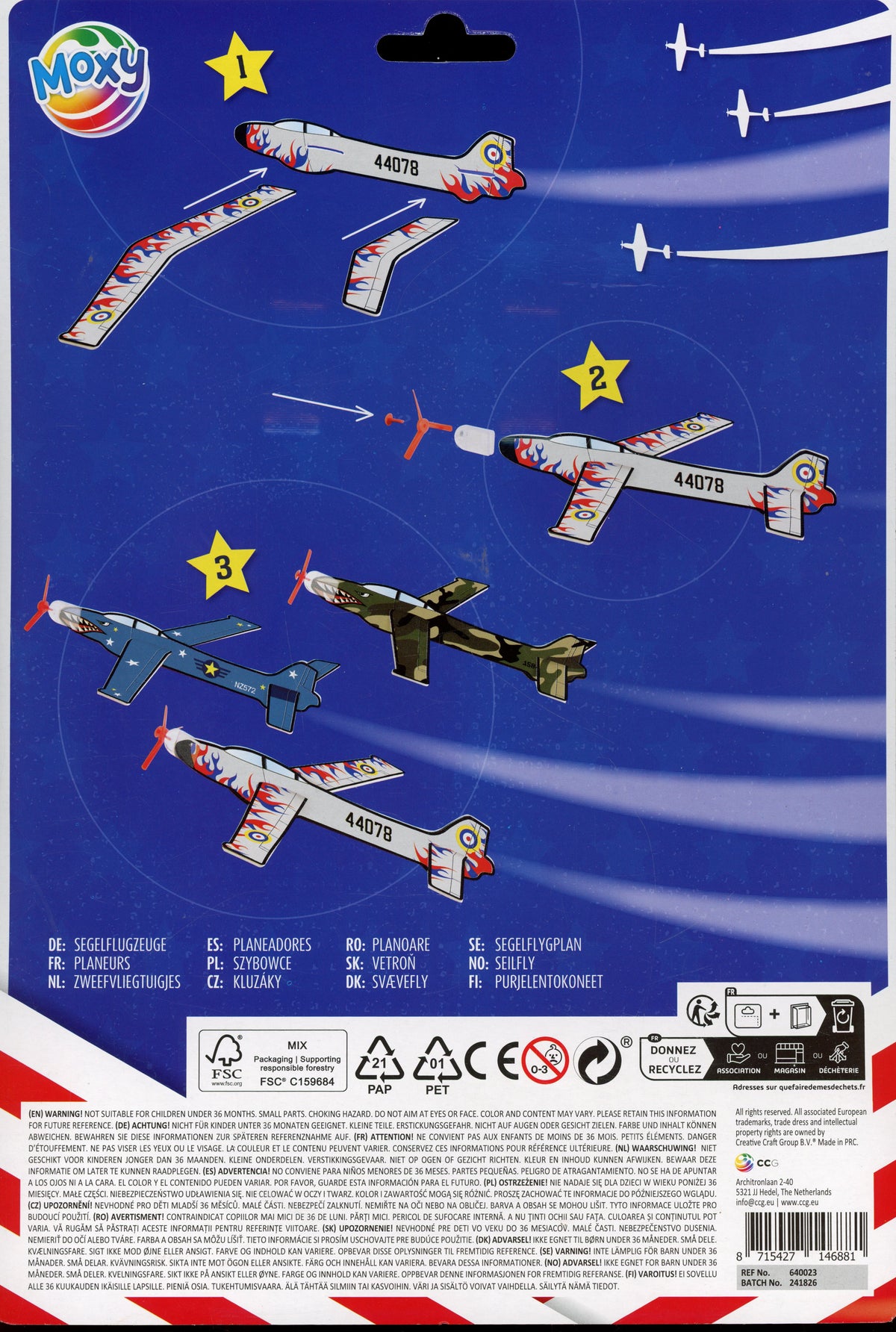 3 x Chucky Foam Gliders - CCG640023