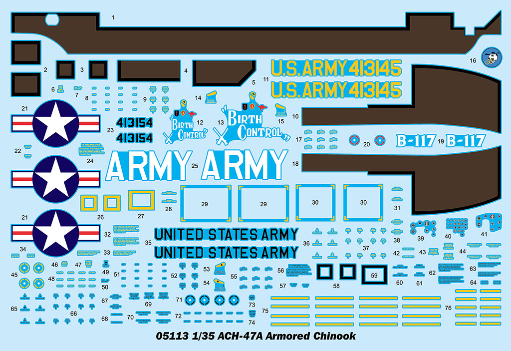 ACH-47A Armored Chinook - 1/35 Scale - Trumpeter - TRU05113