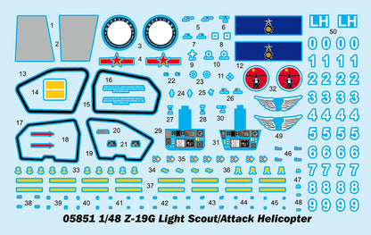 Z-19G Light Scout / Attack Helicopter - 1/48 Scale - Trumpeter - TRU05851