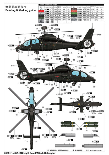 Z-19G Light Scout / Attack Helicopter - 1/48 Scale - Trumpeter - TRU05851