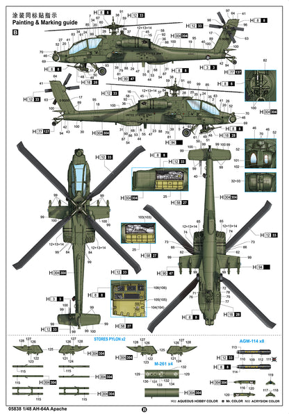 AH-64A Apache - 1/48 Scale - Trumpeter - TRU05838