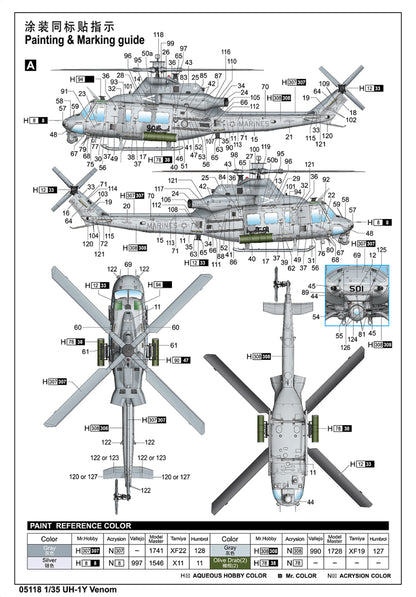 UH-1Y Venom - 1/35 Scale - Trumpeter - TRU05118