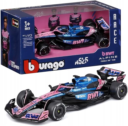 BWT Alpine F1 A525 2025 #10 Gasly - 1/43 Scale - Bburago - BUR18-38257