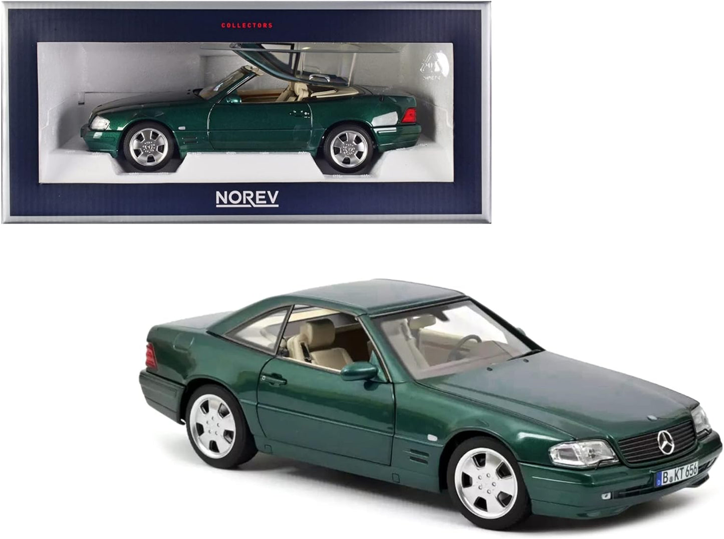 MERCEDES-BENZ SL 500 GREEN METALLIC 1999 1/18 Scale NOREV MTDNOR183753