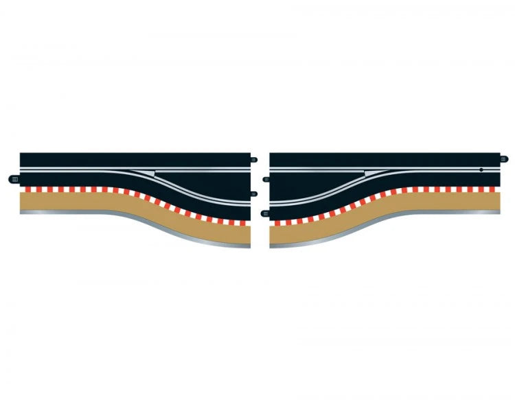 Pit Lane Track (Left Hand) Incl Sensor - 1/32 Scale - Scalextric - SCAC7014