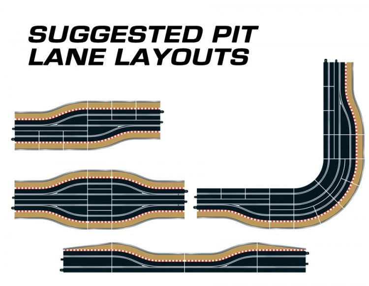 Pit Lane Track (Left Hand) Incl Sensor - 1/32 Scale - Scalextric - SCAC7014