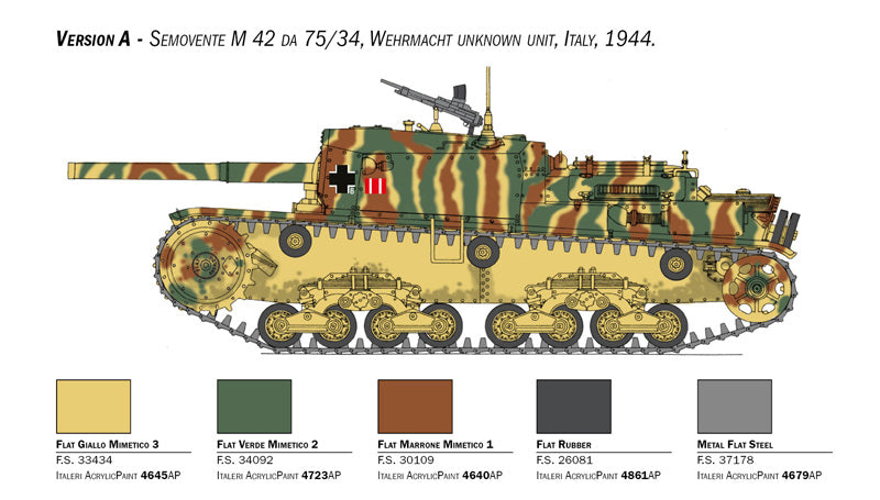 Semovente M42 da 75/34 w/PE Parts - 1/35 Scale - Italeri - IT6759