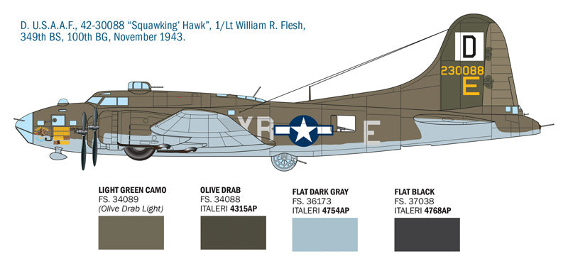 B-17F Flying Fortress - 1/72 Scale - Italeri - IT1487