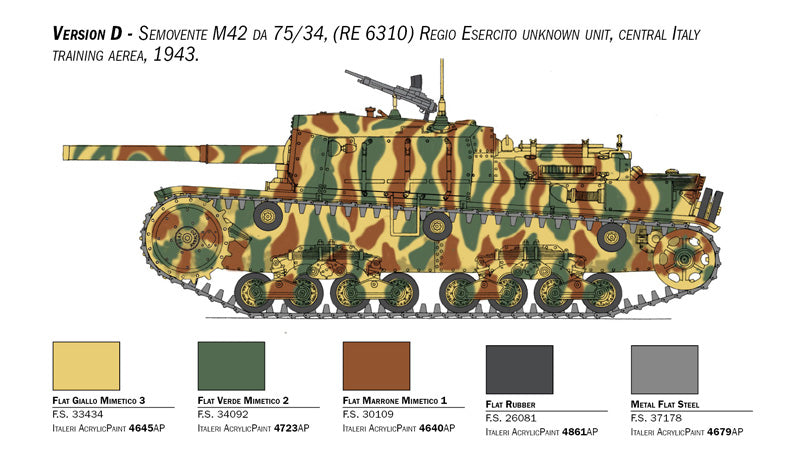 Semovente M42 da 75/34 w/PE Parts - 1/35 Scale - Italeri - IT6759