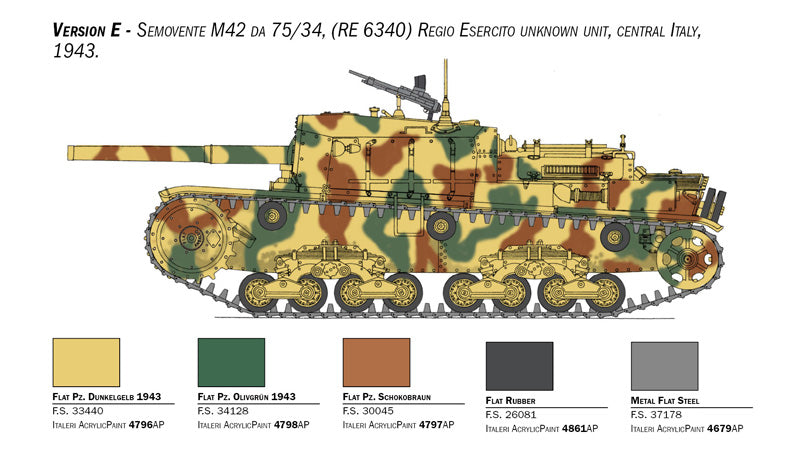 Semovente M42 da 75/34 w/PE Parts - 1/35 Scale - Italeri - IT6759