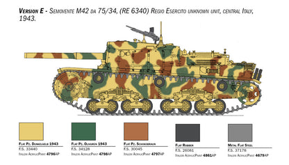 Semovente M42 da 75/34 w/PE Parts - 1/35 Scale - Italeri - IT6759
