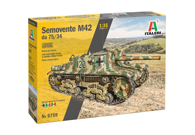 Semovente M42 da 75/34 w/PE Parts - 1/35 Scale - Italeri - IT6759