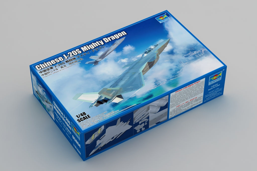 Chinese J-20S Mighty Dragon - 1/48 Scale - Trumpeter - TRU05864