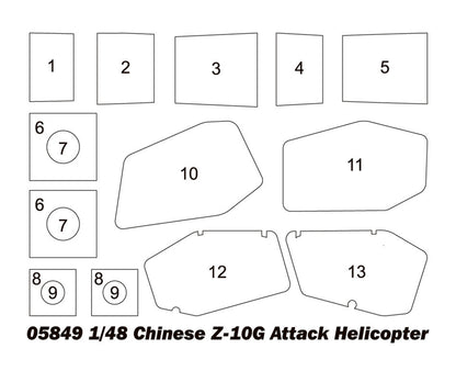 Chinese Z-10G Attack Helicopter - 1/48 Scale - Trumpeter - TRU05849