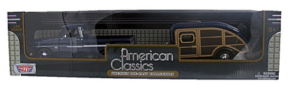 Chevy C10 Fleetside with Caravan 1966 - 1/24 Scale - MotorMax - MOT75200/73355