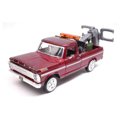 Ford f-150 Tow Truck Burgandy - 1/24 Scale - MotorMax - MOT75345 BURGANDY