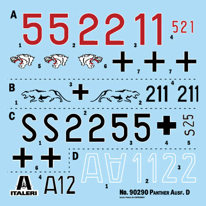 Pz. Kpfw. V Panther Ausf. D - 1/35 Scale - Italeri - IT90290