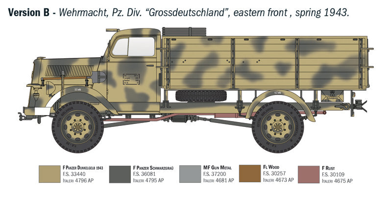 Kfz. 305 Opel Blitz Type A 4x4 - 1/35 Scale - Italeri - IT6760