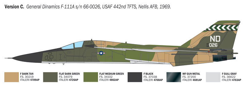 F-111A Aardvark - 1/72 Scale - Italeri - IT91232