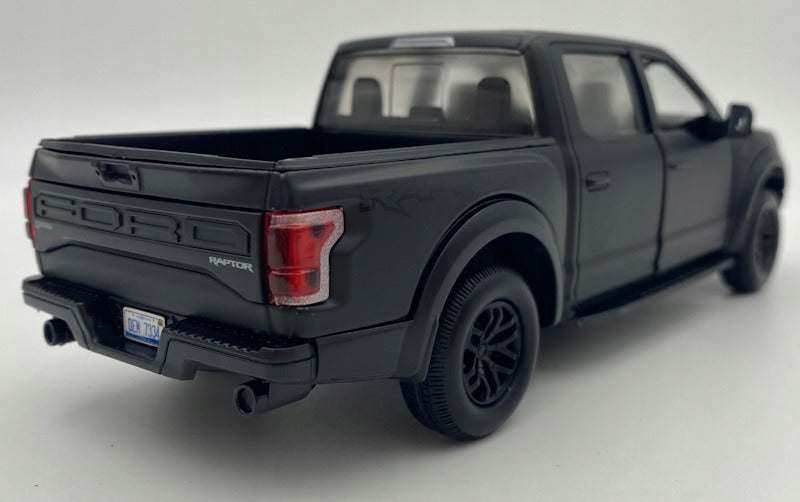 Ford F150 Raptor Matt Black 2017 - 1/24 Scale - MotorMax - MOT79344