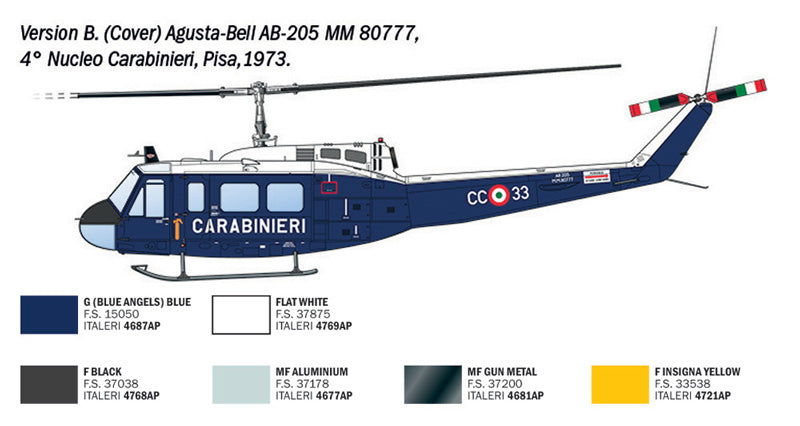 AB-205 / UH-1D "SAR" - 1/48 Scale - Italeri - IT2845