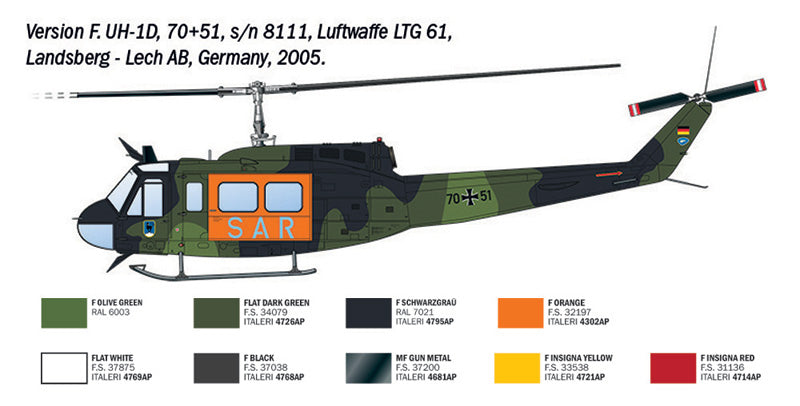 AB-205 / UH-1D "SAR" - 1/48 Scale - Italeri - IT2845